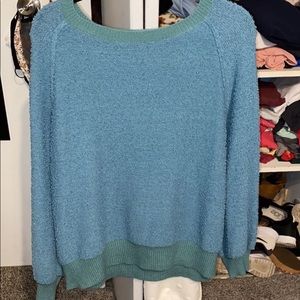 Boutique popcorn sweater it’s all teal the camera makes it look different